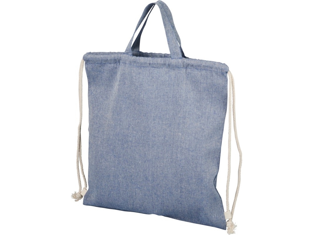 Сумка-рюкзак «Pheebs» из переработанного хлопка, 150 г/м², синий, хлопок