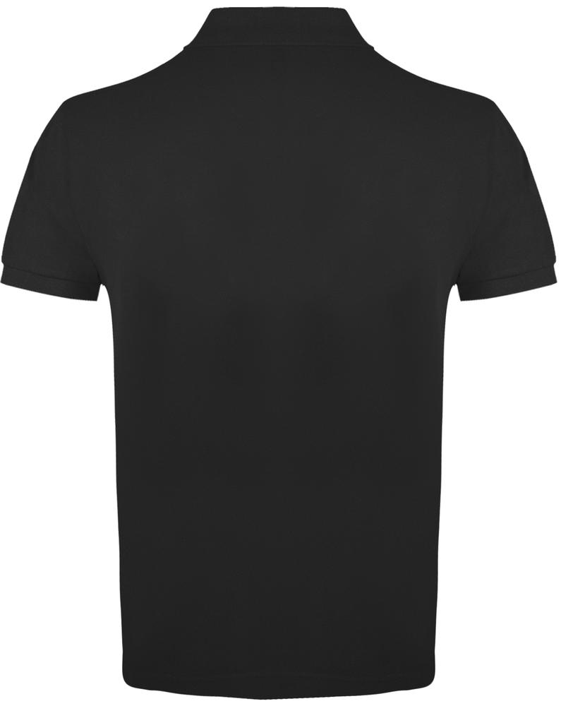 Рубашка поло мужская Prime Men 200 черная, черный, полиэстер 65%; хлопок 35%, плотность 200 г/м²; пике