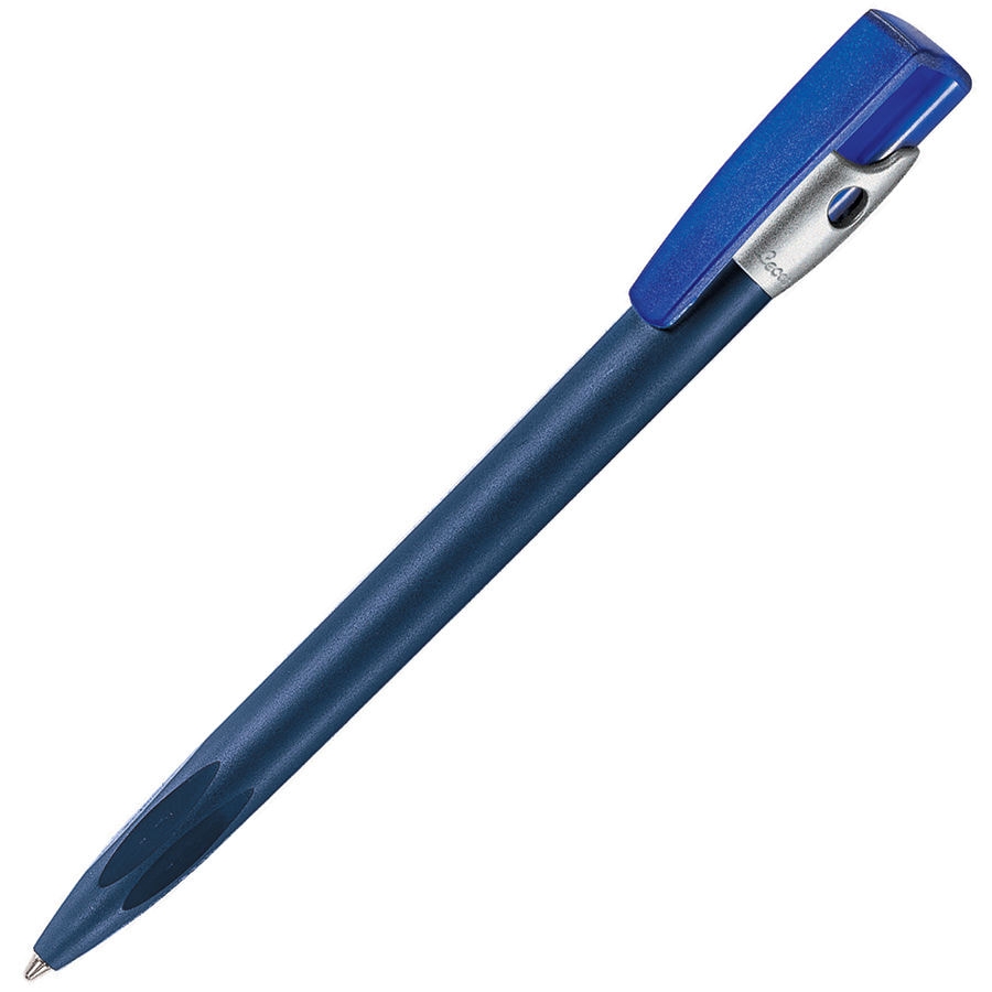 KIKI FROST SILVER, ручка шариковая, синий/серебристый, пластик, синий, серебристый, пластик