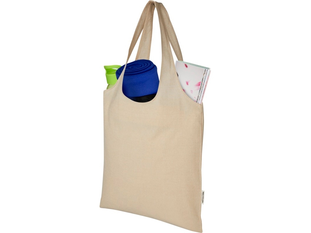 Эко-сумка «Pheebs» из переработанного хлопка, натуральный, полиэстер, хлопок