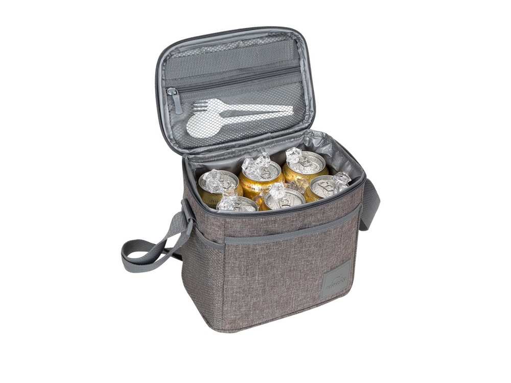 Изотермическая сумка-холодильник, серый, полиэстер