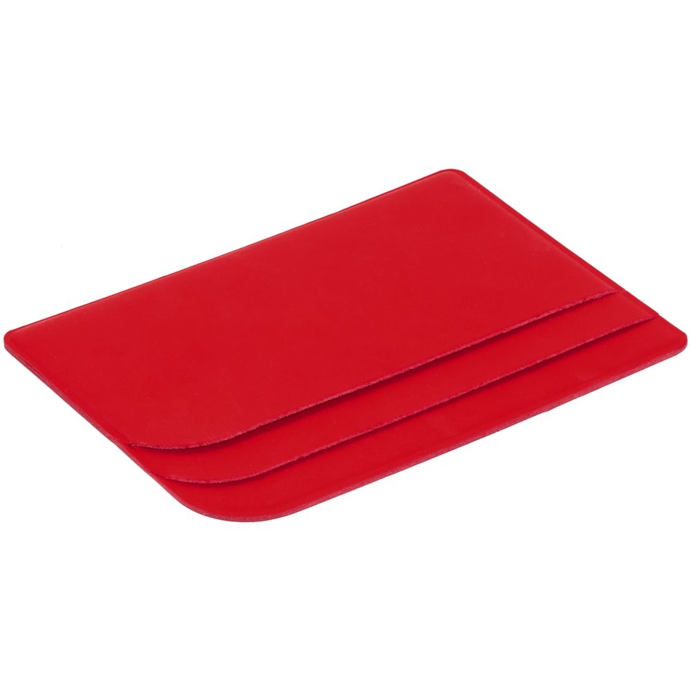 Чехол для карточек Dorset, красный, красный, искусственная кожа; покрытие софт-тач
