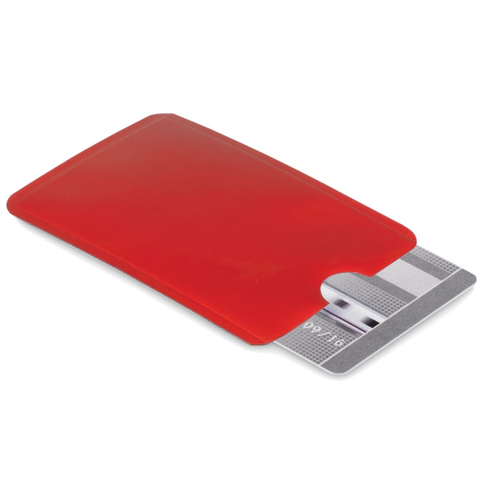 Чехол для кредитной карты, красный, пластик