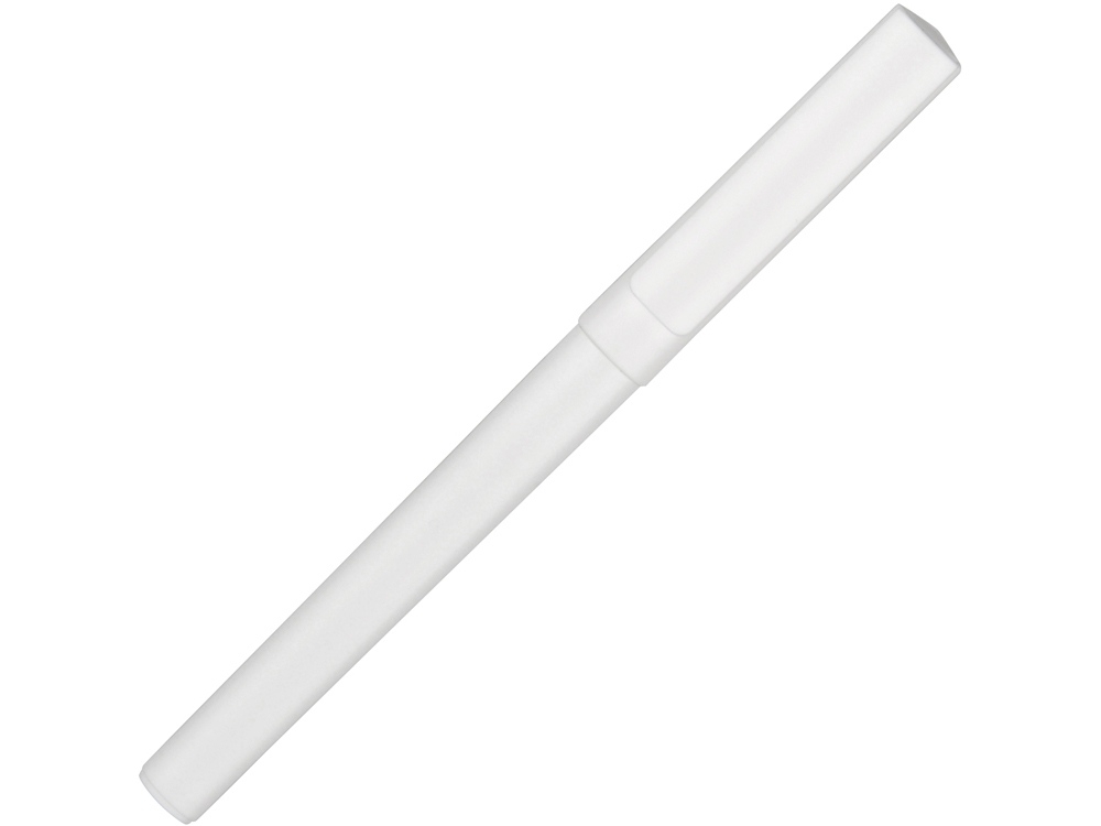 Ручка-подставка пластиковая шариковая трехгранная «Nook», белый, пластик