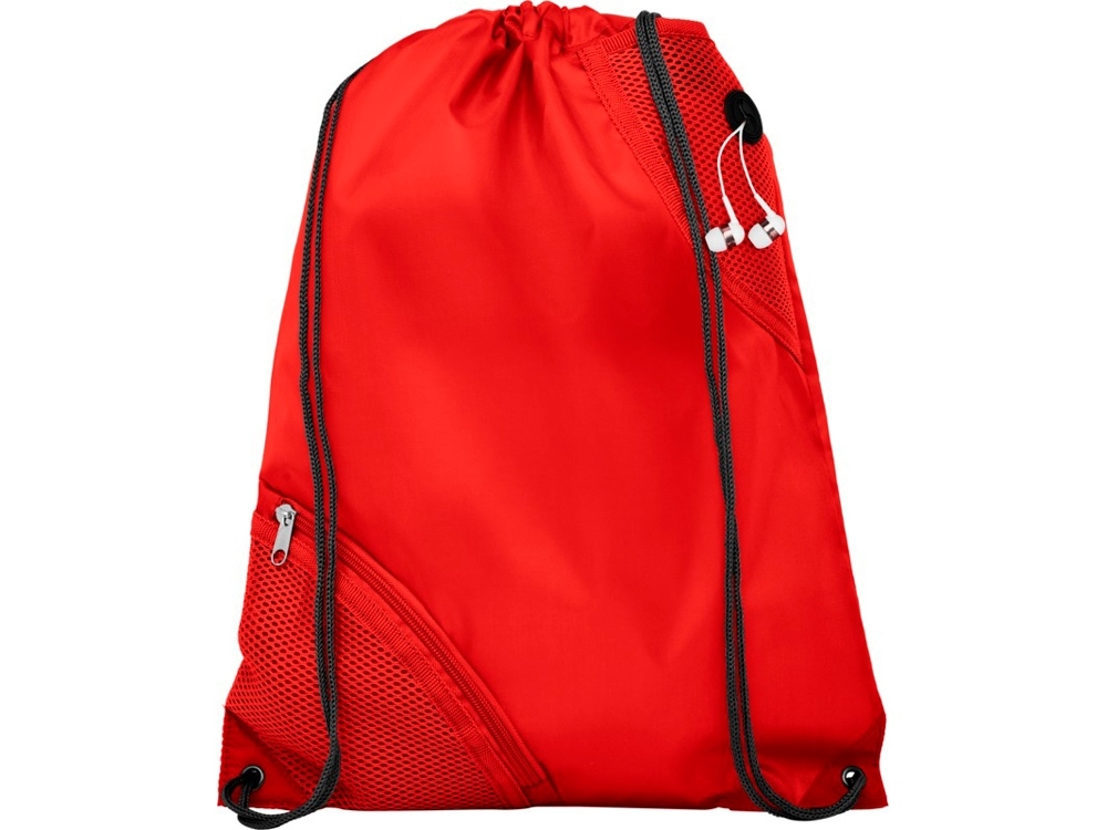 Рюкзак «Oriole» с двойным кармашком, красный, полиэстер