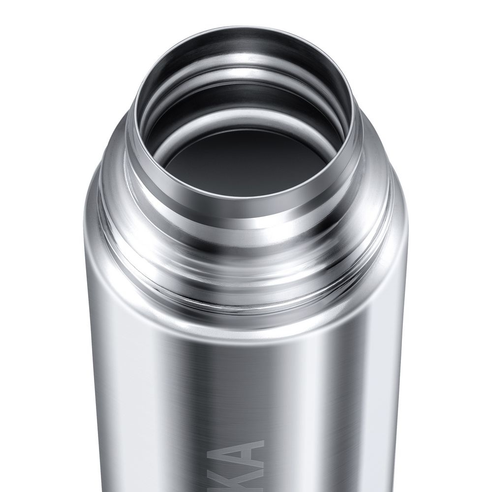 Термос Relaxika 350, стальной, серый, корпус - нержавеющая сталь; пробка - пластик