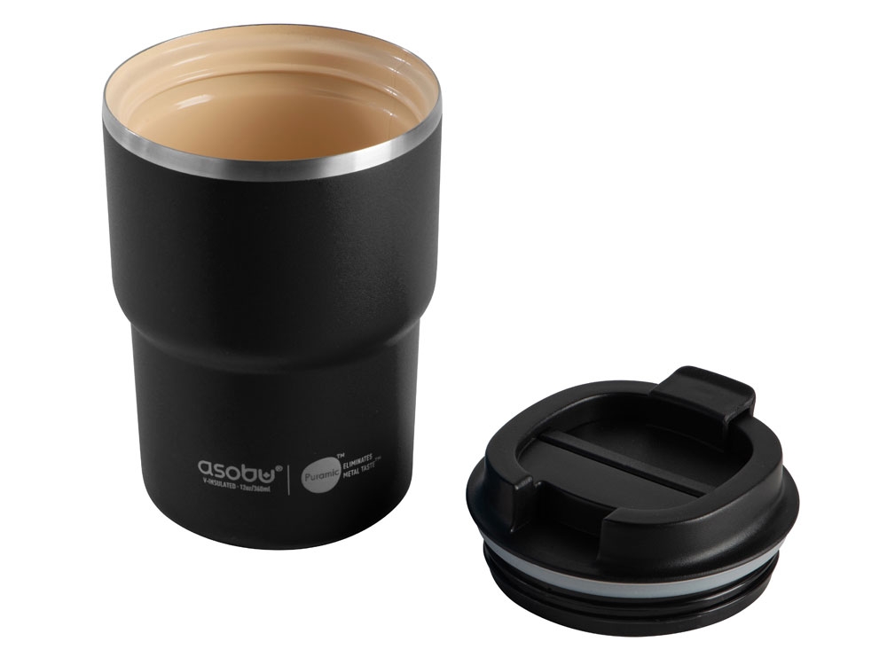 Вакуумная термокружка с  керамическим покрытием «Coffee Express», 360 мл, черный, металл