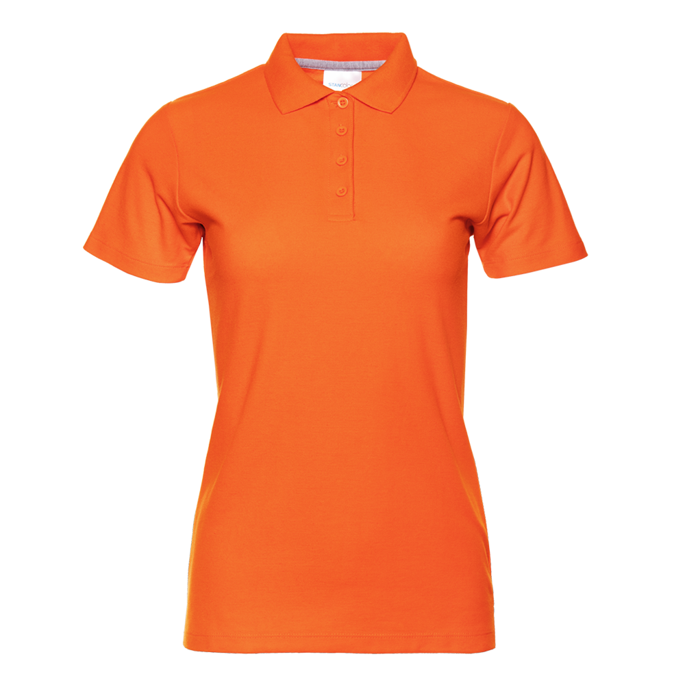 Рубашка поло женская STAN хлопок/полиэстер 185, 104W, Оранжевый, оранжевый, 185 гр/м2, хлопок
