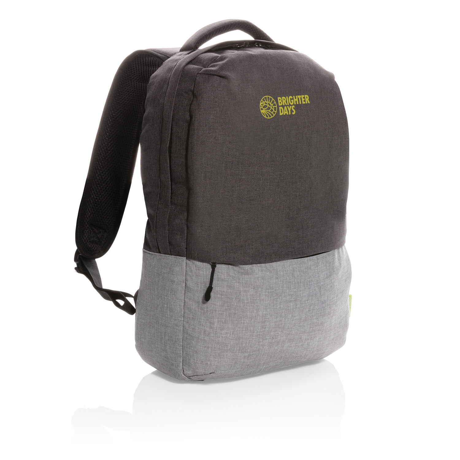 Рюкзак для ноутбука Duo color 15.6” с RFID защитой (не содержит ПВХ), серый, rpet; полиэстер
