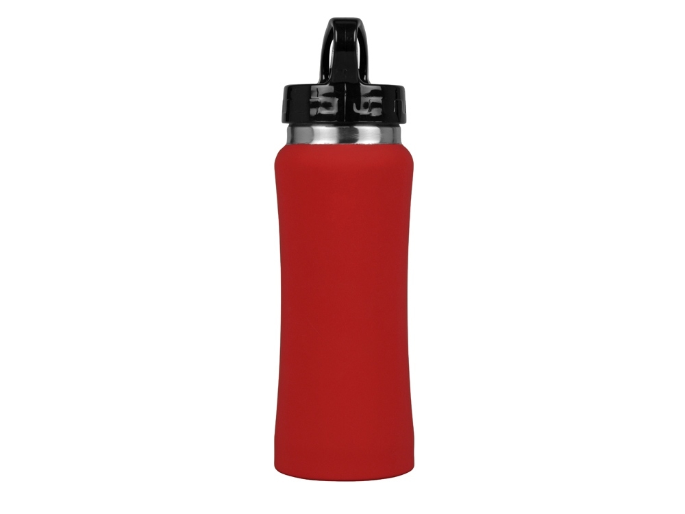 Бутылка спортивная из стали «Коста-Рика», 600 мл, красный, металл, soft touch