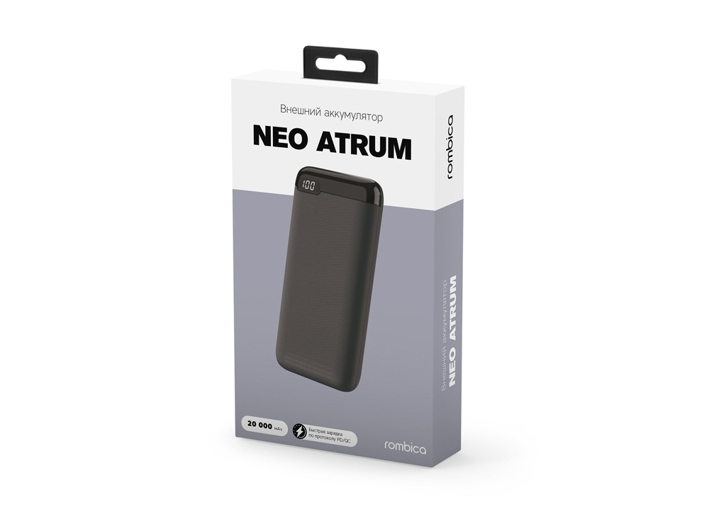Внешний аккумулятор «NEO Atrum», 20000 mAh, черный