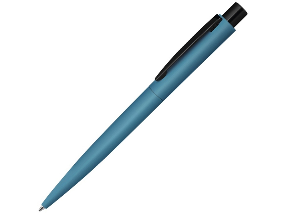 Ручка шариковая металлическая «Lumos M» soft-touch, черный, голубой, soft touch