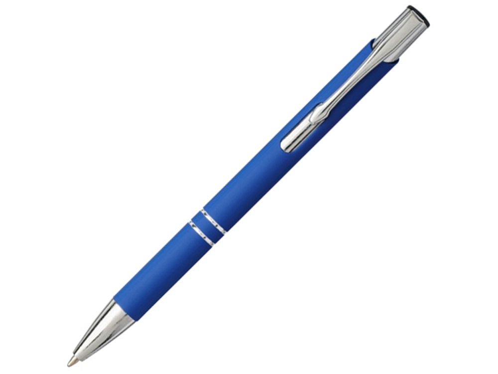 Ручка металлическая шариковая «Moneta» с антискользящим покрытием, синий, алюминий