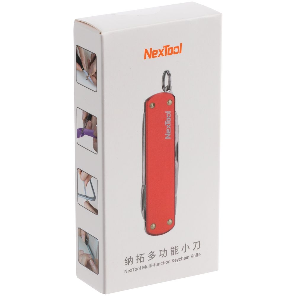 Нож-брелок NexTool Mini, красный, красный, пластик, абс; металл, нержавеющая сталь 402j2
