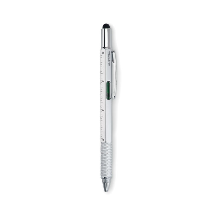 Ручка-стилус, тускло-серебряный, пластик