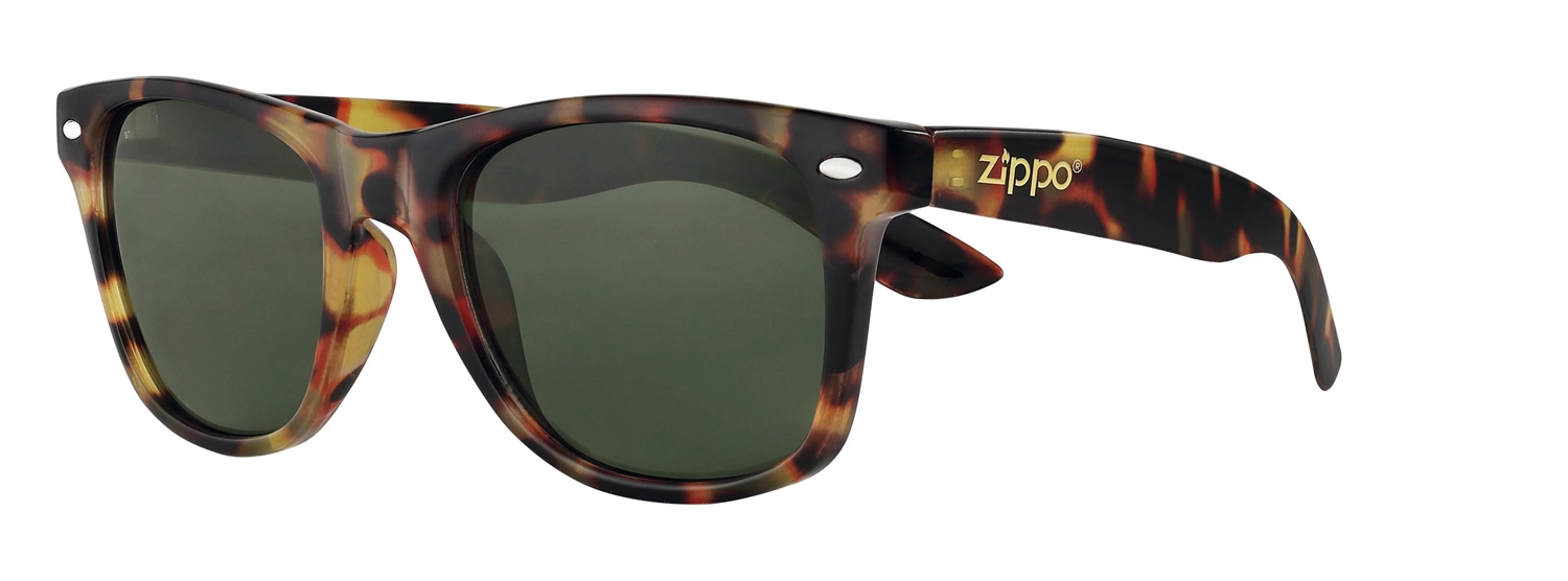Очки солнцезащитные ZIPPO, унисекс, коричневые, оправа из поликарбоната, пластик