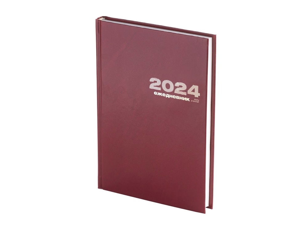 Ежедневник А5 датированный «Бумвинил» на 2025 год, бордовый, картон