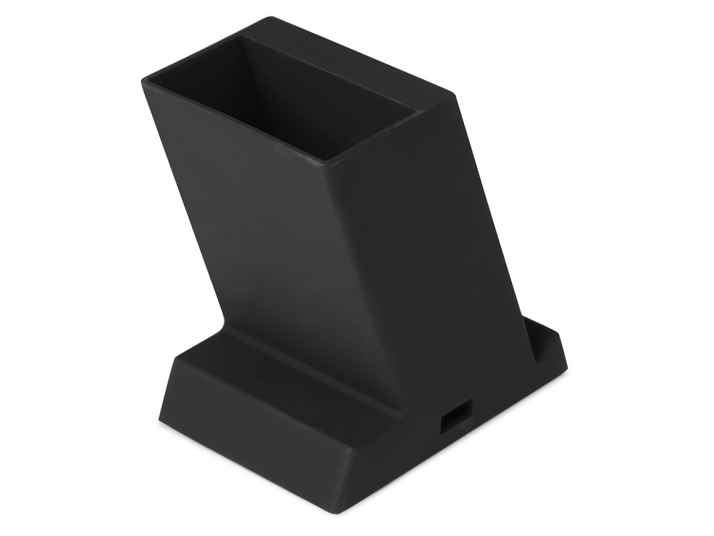 Настольное беспроводное зарядное устройство «Glow Box», черный, soft touch