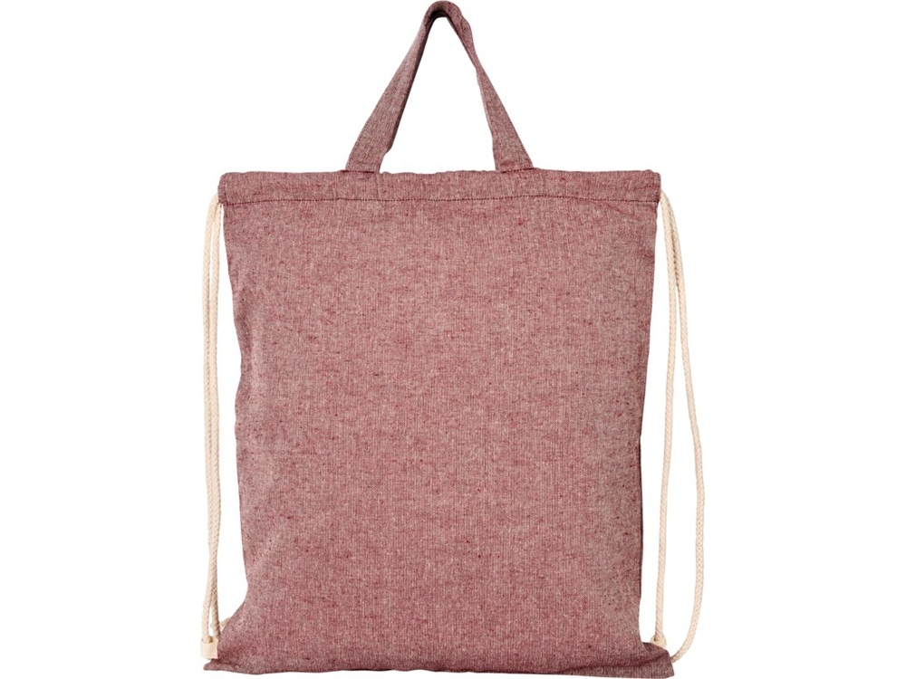 Сумка-рюкзак «Pheebs» из переработанного хлопка, 150 г/м², бордовый, хлопок