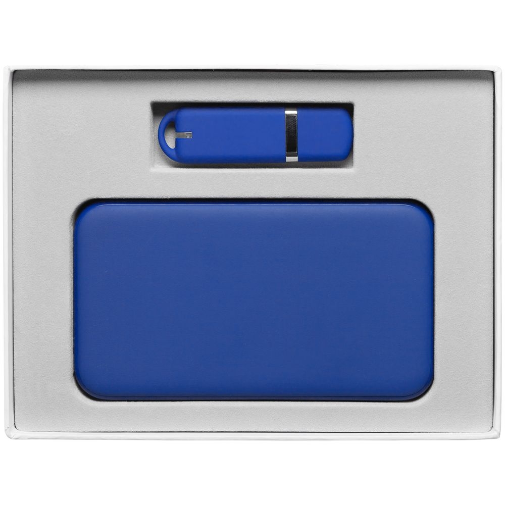 Набор Hand Hunter Put, 8 Гб, синий с белым, белый, пластик; покрытие софт-тач; переплетный картон