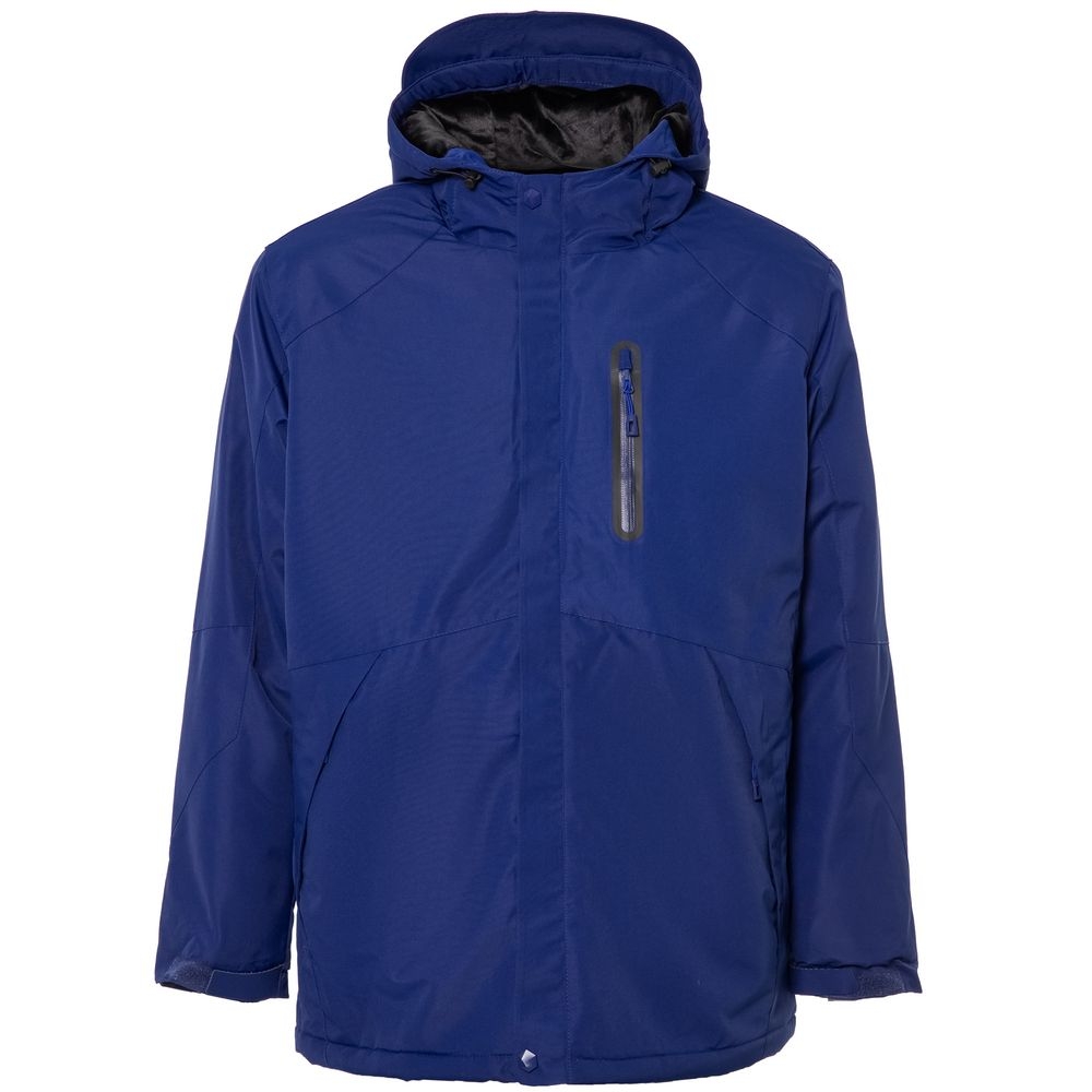 Куртка с подогревом Thermalli Pila, синяя, синий, верх - полиэстер 100%; подкладка - полиэстер 100%, электрогрелка - углеродное волокно (графен)