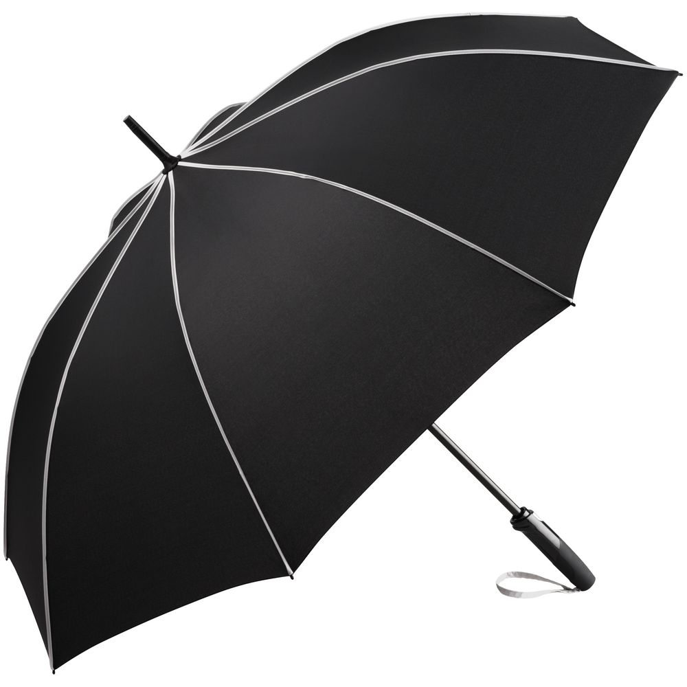 Зонт-трость Seam, светло-серый, серый, пластик