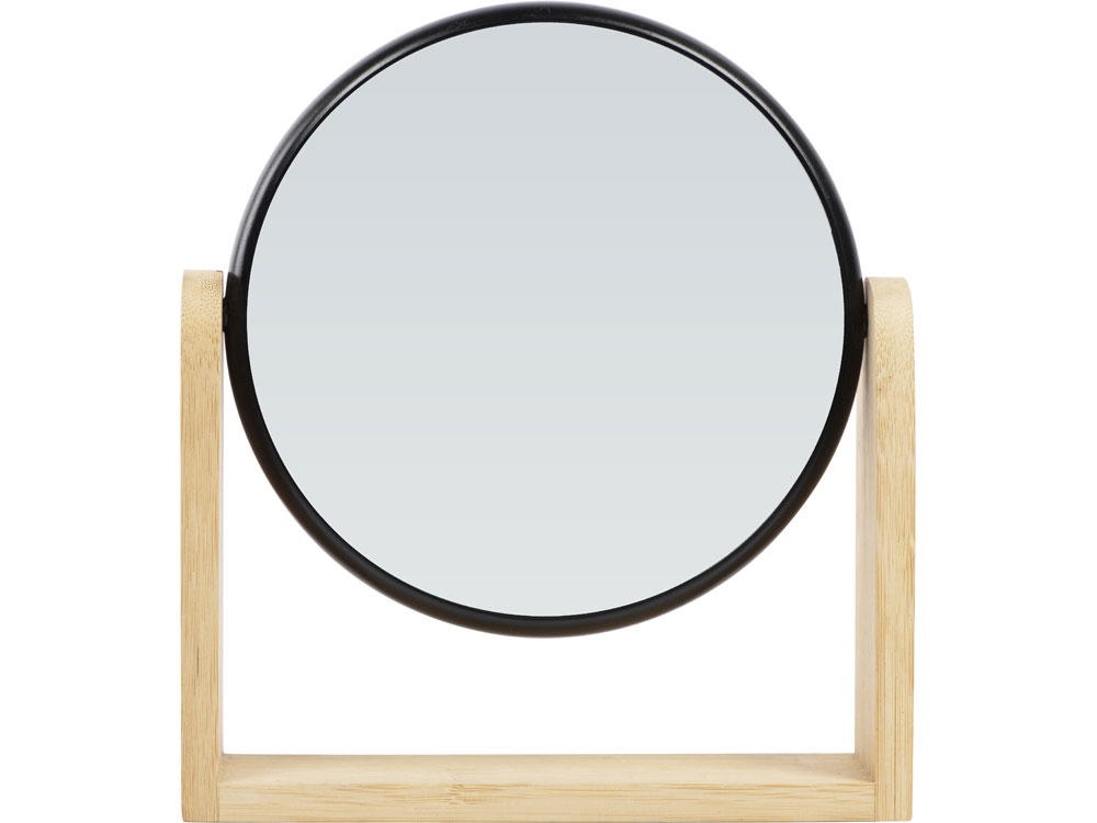 Зеркало из бамбука «Black Mirror», черный, пластик, бамбук, стекло