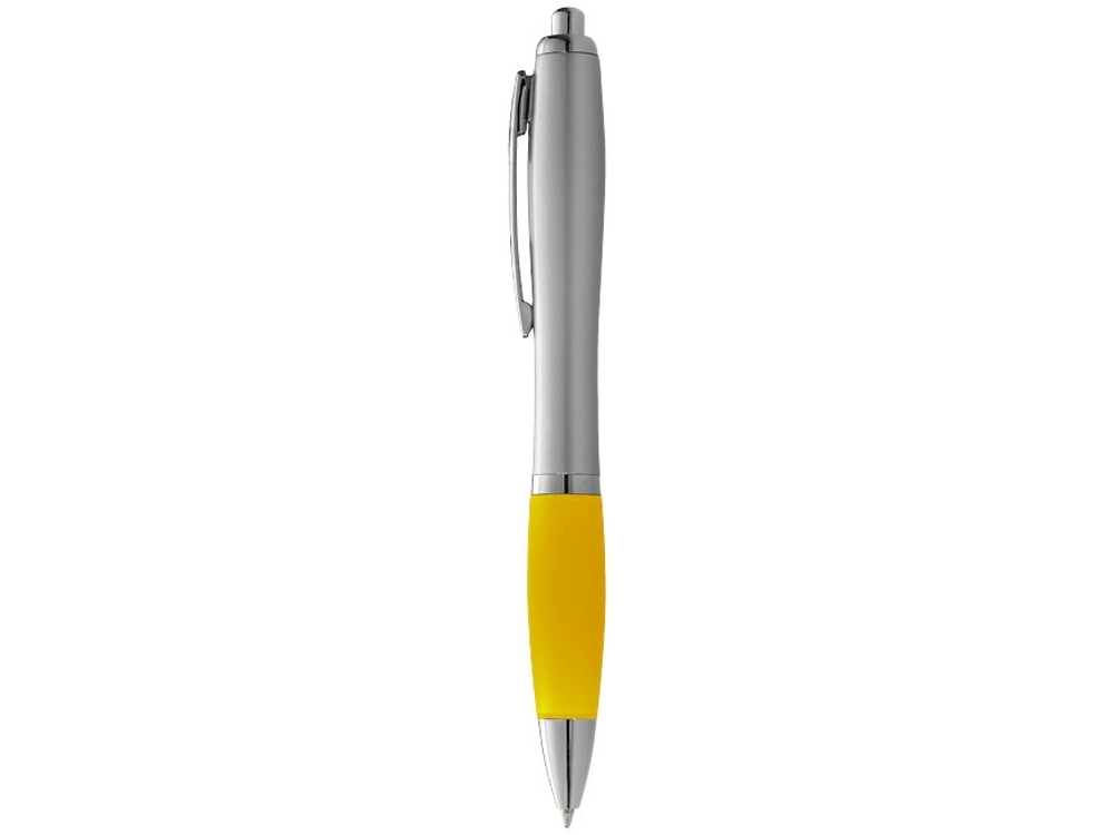 Ручка пластиковая шариковая «Nash», желтый, серебристый, пластик