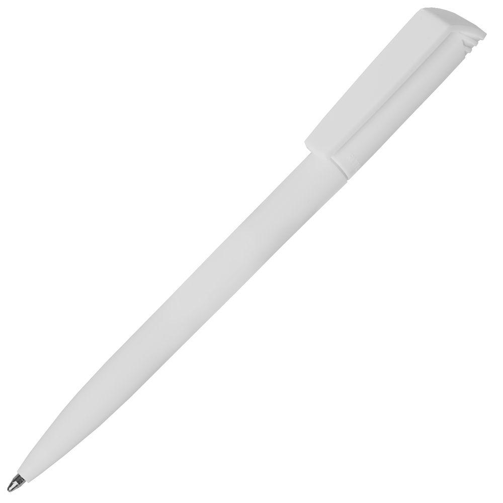 Ручка шариковая Flip, белая, белый, пластик