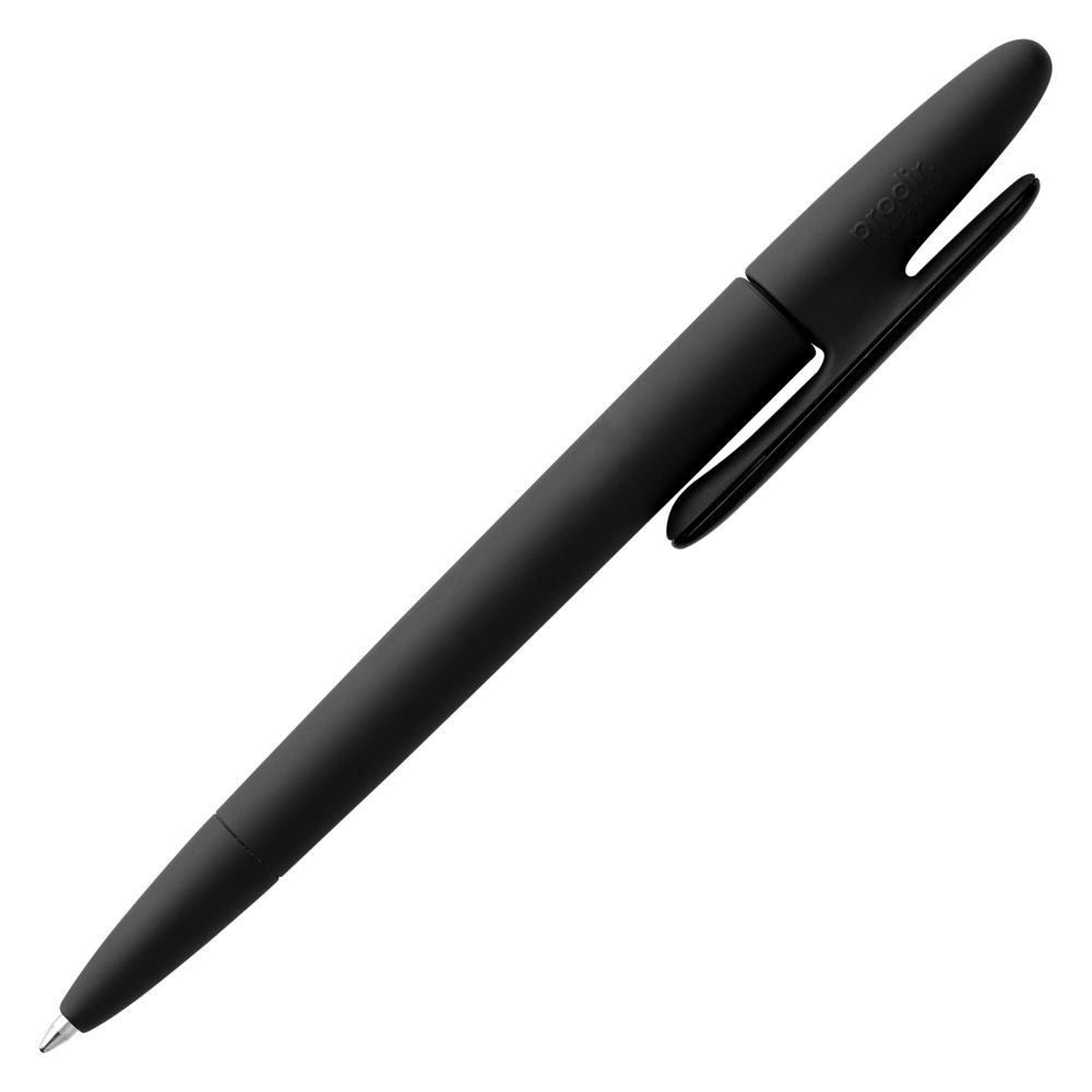 Ручка шариковая Prodir DS5 TRR-P Soft Touch, черная, черный, пластик; покрытие софт-тач