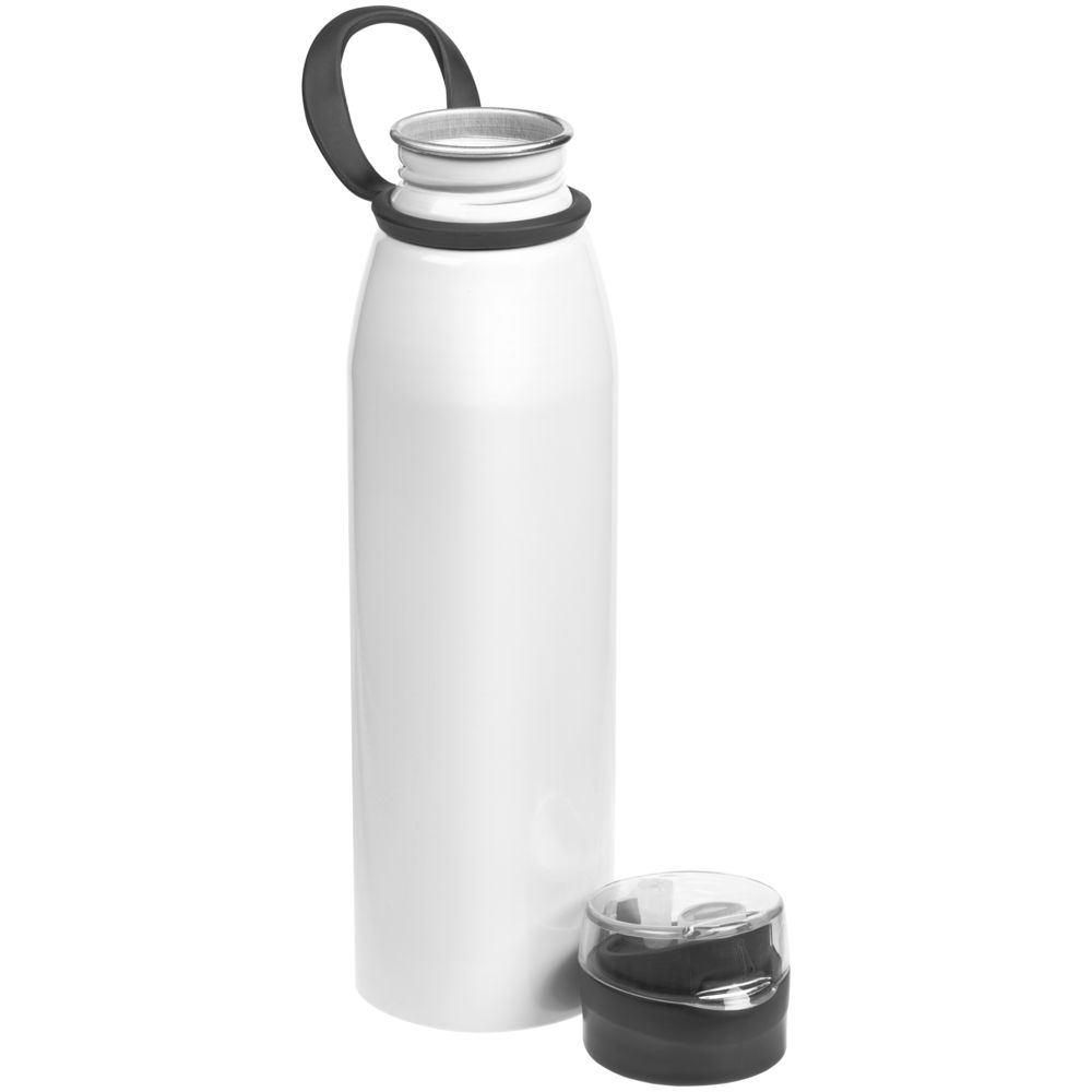 Спортивная бутылка для воды Korver, белая, белый, алюминий