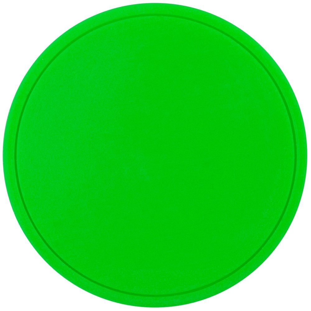 Лейбл из ПВХ Dzeta Round, L, зеленый неон, зеленый, пвх