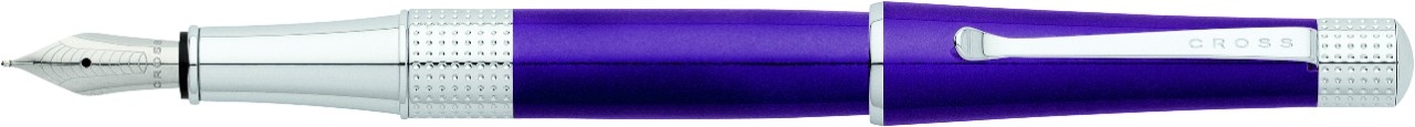 Перьевая ручка Cross Beverly. Цвет - фиолетовый., фиолетовый, латунь, нержавеющая сталь