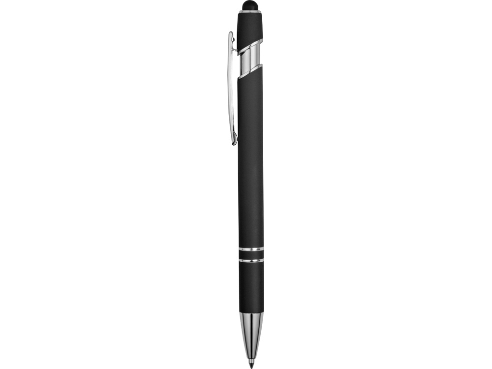 Ручка-стилус металлическая шариковая «Sway» soft-touch, черный, soft touch