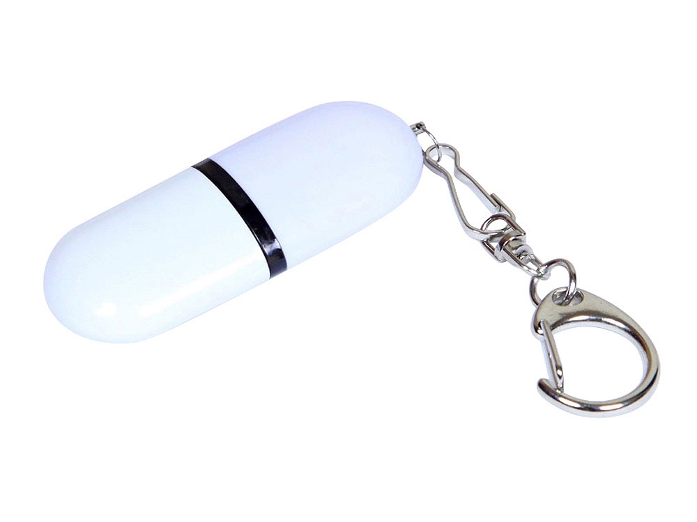 USB 3.0- флешка промо на 32 Гб каплевидной формы, белый, пластик