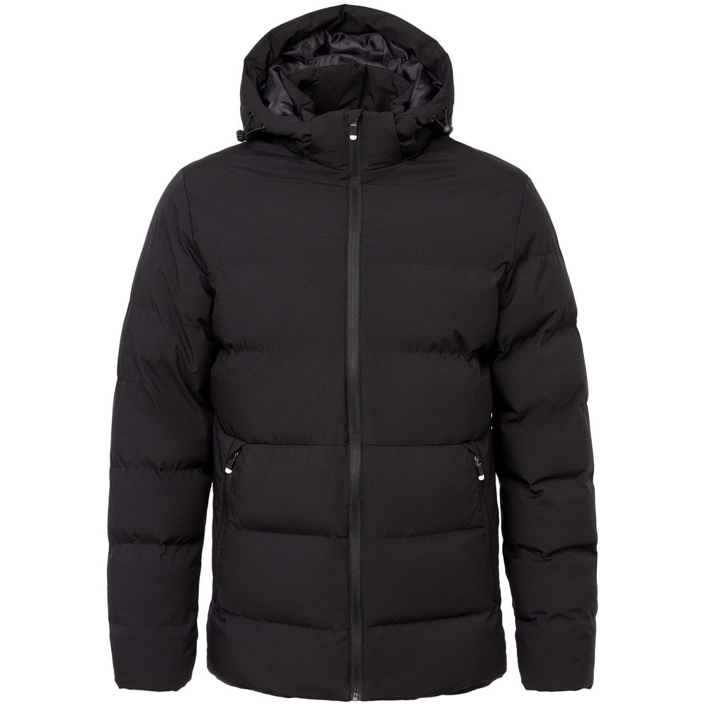Куртка с подогревом Thermalli Everest, черная, черный, верх - полиэстер 100%; подкладка - полиэстер 100%, электрогрелка - углеродное волокно (графен)
