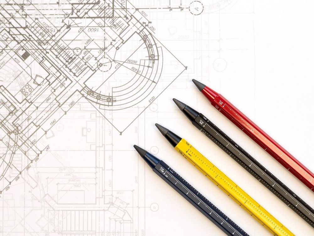 Вечный карандаш Construction Endless, красный, красный, металл, алюминий