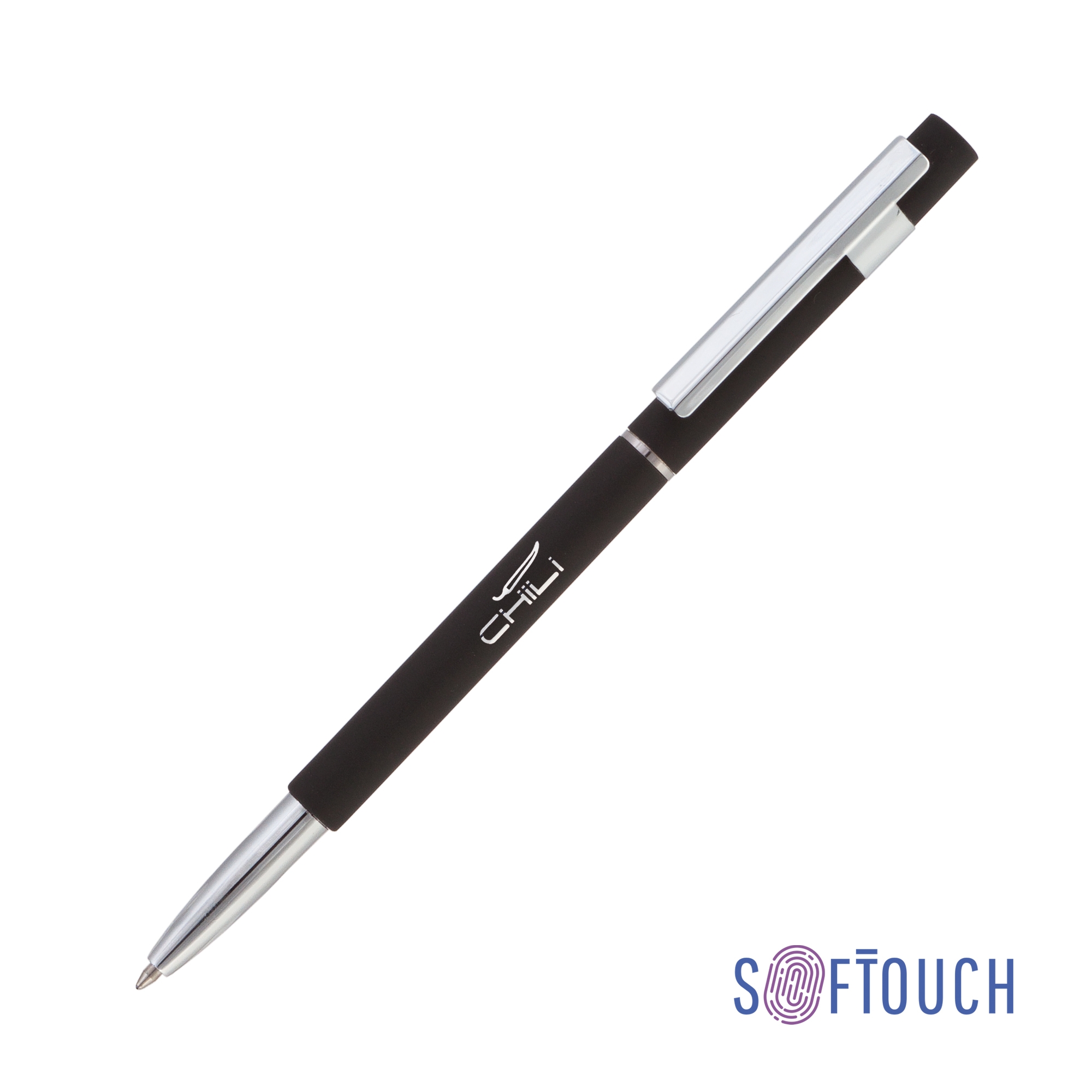 Ручка шариковая "Star", покрытие soft touch, черный, металл в покрытии softtouch