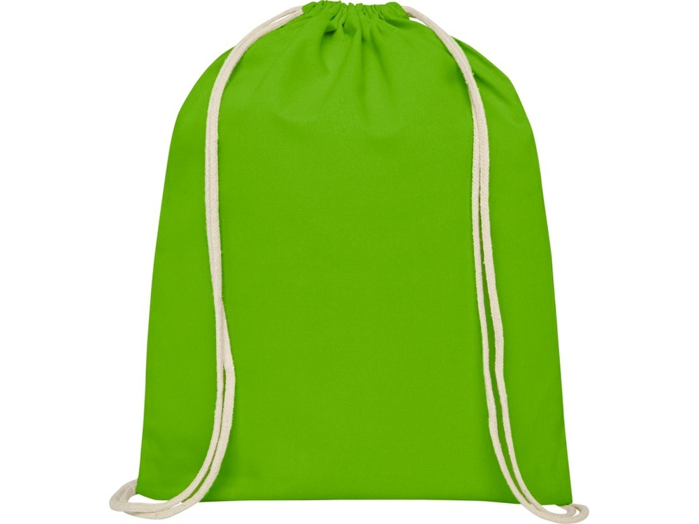 Рюкзак со шнурком «Oregon», зеленый, хлопок