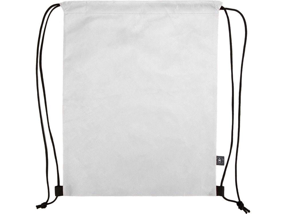Рюкзак-мешок Reviver из нетканого переработанного материала RPET, белый, нетканый материал