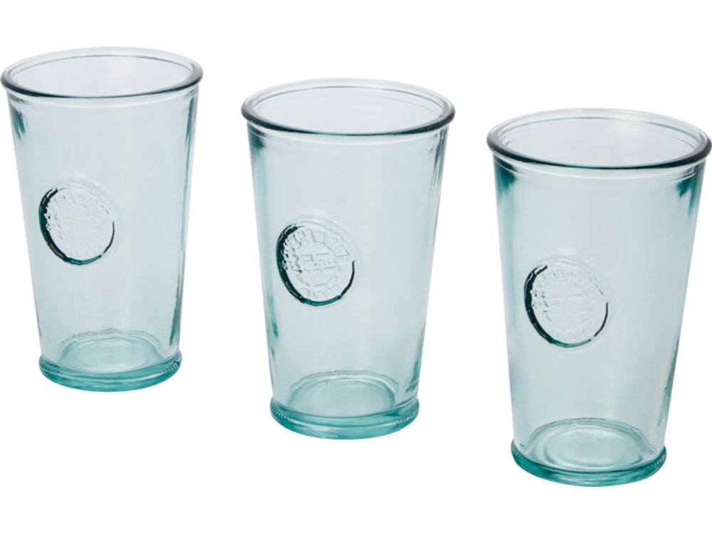 Набор из 3 предметов «Copa» из переработанного стекла, прозрачный, стекло