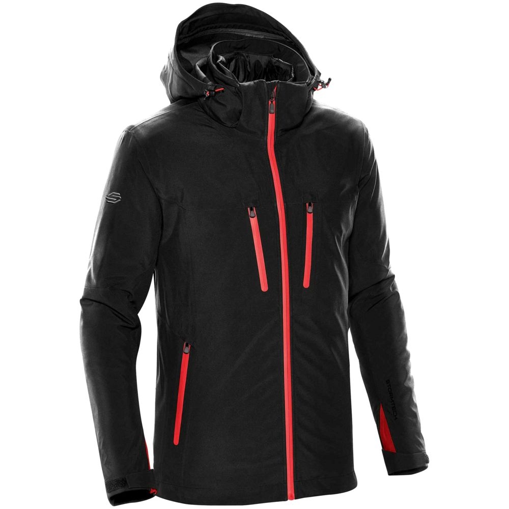 Куртка-трансформер мужская Matrix, черная с красным, черный, красный, джерси
