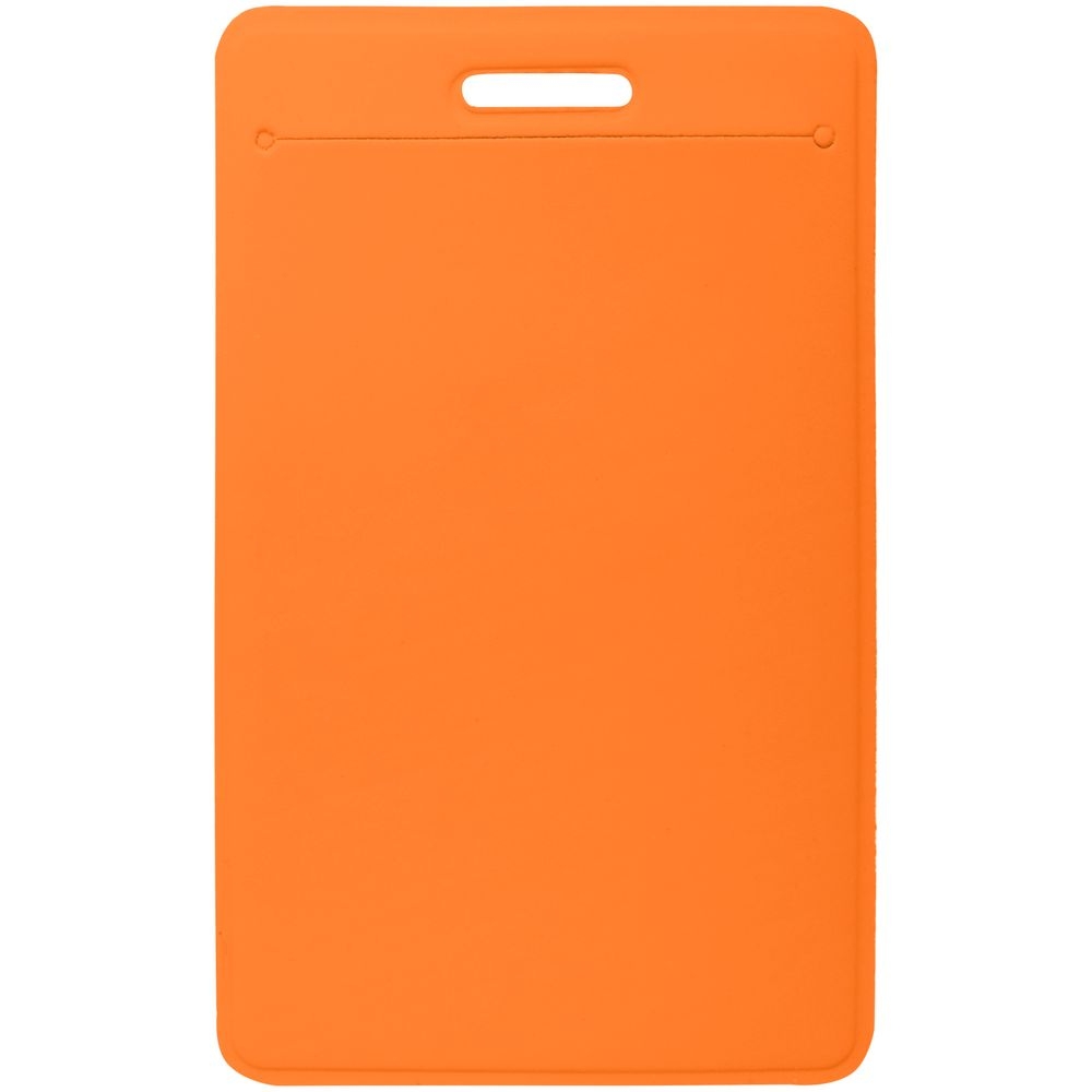Чехол для пропуска с ретрактором Dorset, оранжевый, оранжевый, металл; покрытие софт-тач, искусственная кожа; пластик