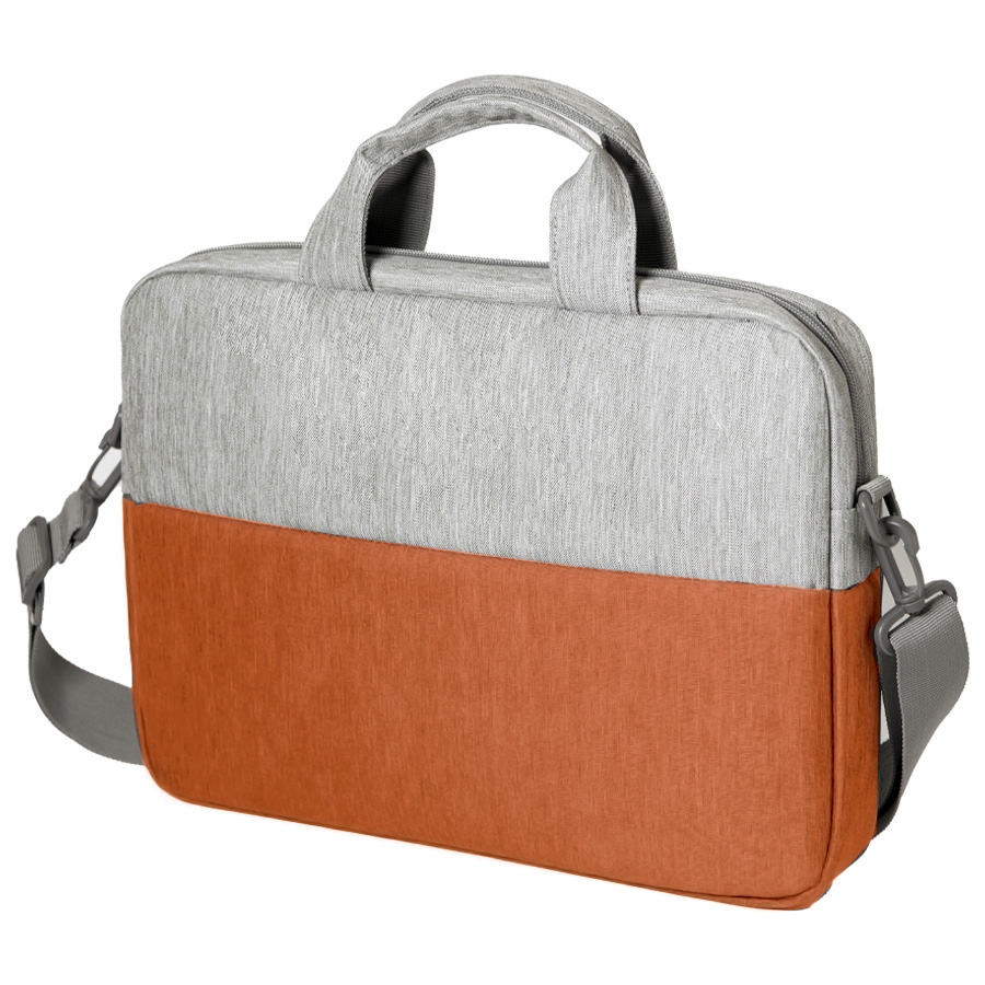 Конференц-сумка BEAM NOTE, серый/оранжевый, 39х30х6.5 см, ткань верха:100% полиамид, под-д:100%полиэ, серый, оранжевый, пластик