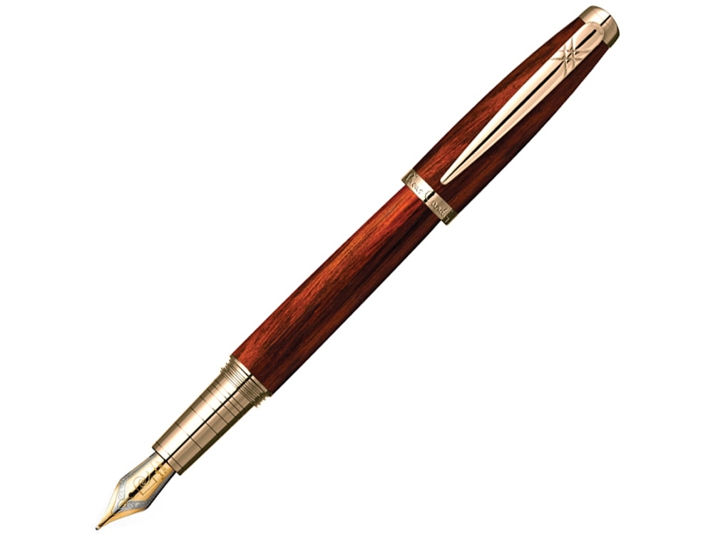 Ручка перьевая «Majestic», коричневый, черный, желтый, металл