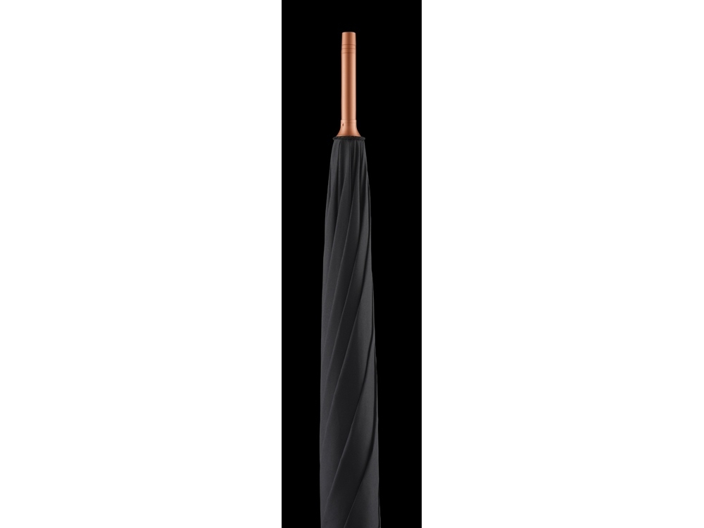 Зонт-трость «Alugolf», коричневый, черный, полиэстер