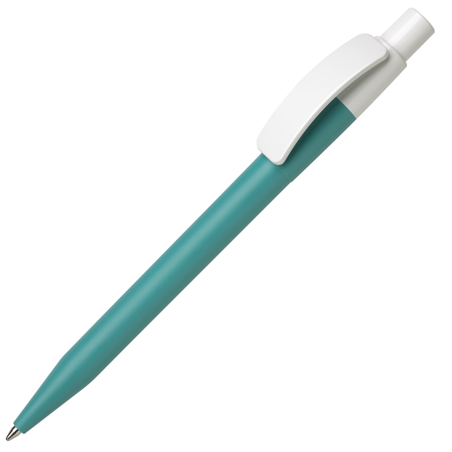 Ручка шариковая PIXEL, аквамарин, непрозрачный пластик, аквамарин, пластик