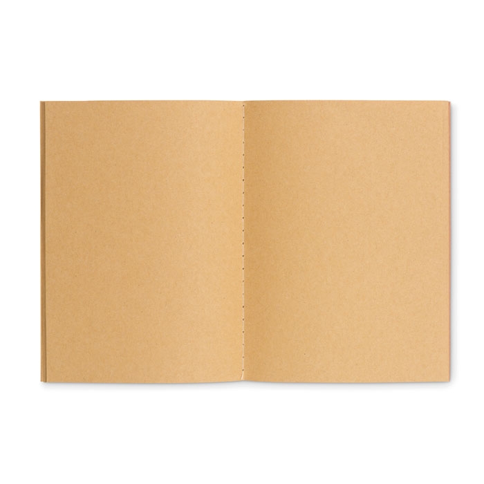 Блокнот из картона А6, бежевый, бумага