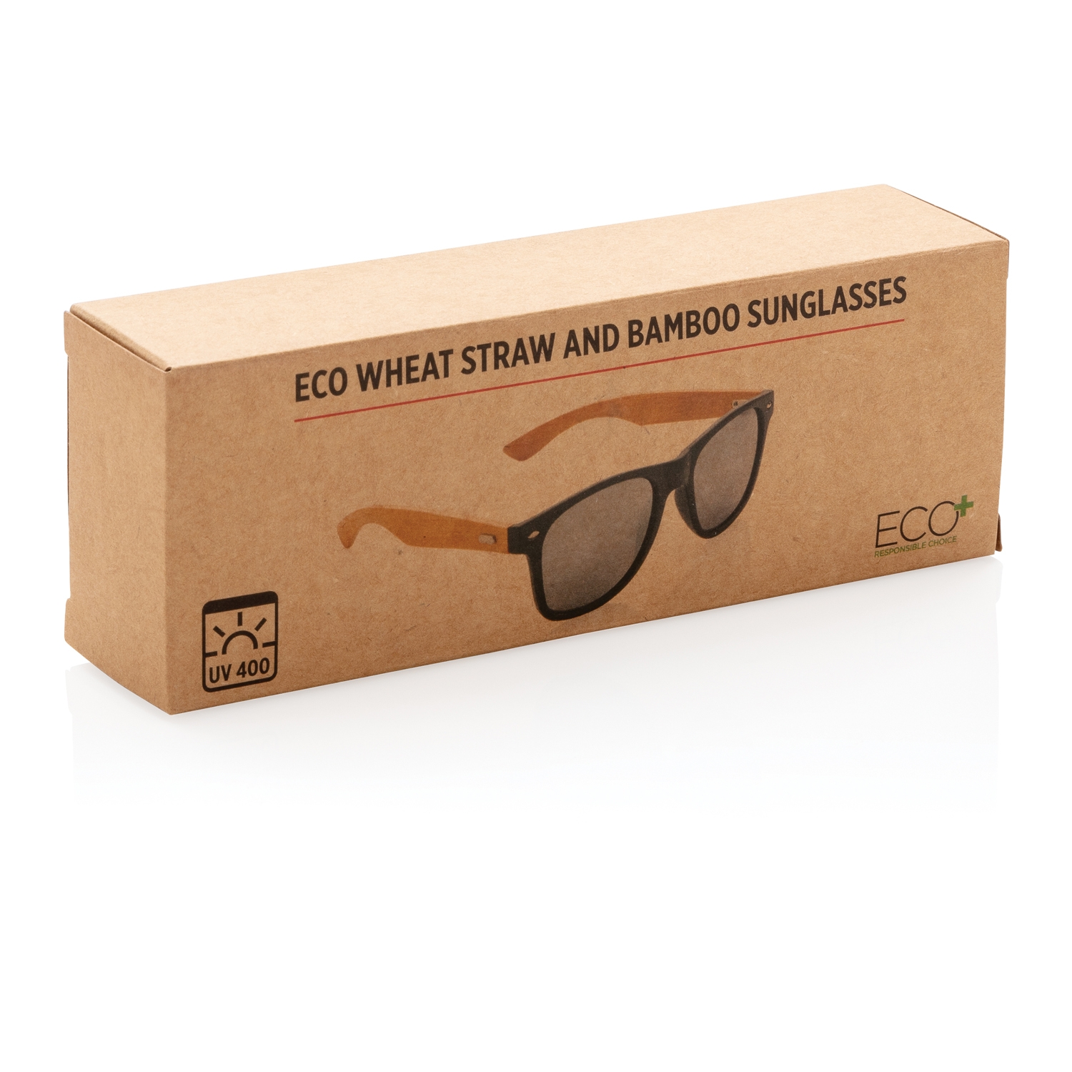 Солнцезащитные очки Wheat straw с бамбуковыми дужками, черный, бамбук; волокно пшеничной соломы