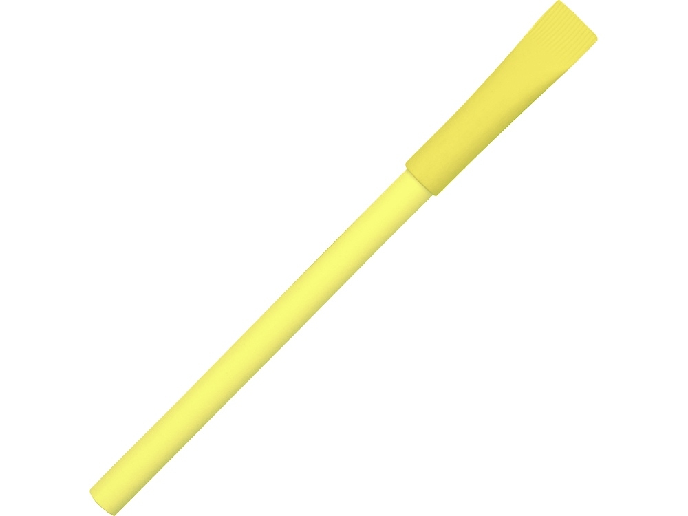 Ручка из переработанной бумаги с колпачком "Recycled", желтый, бумага